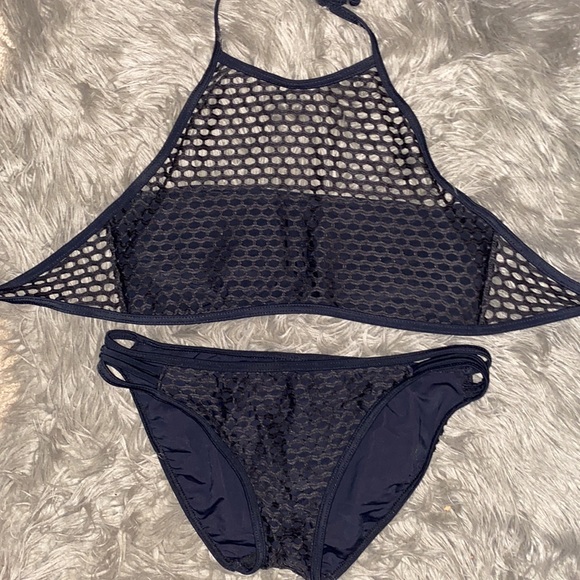 Gossip Mesh Fishnet Halter Bikini - Picture 9 of 14